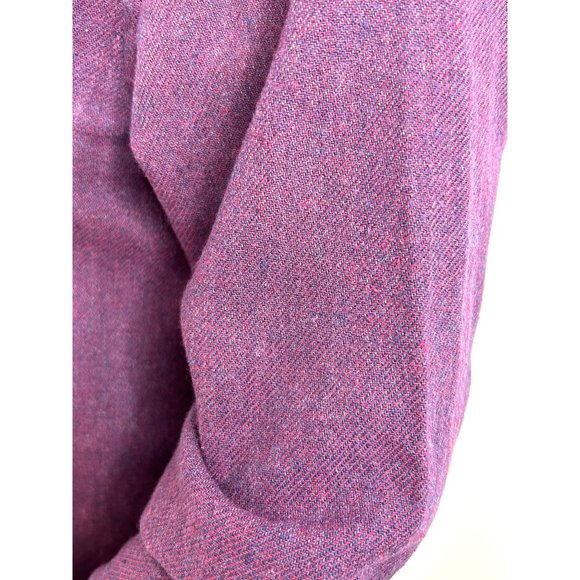 Zara Women’s Shirt Button Down Purple S Long Sleeves Collar Rounded Hem Cotton - Picture 8 of 10